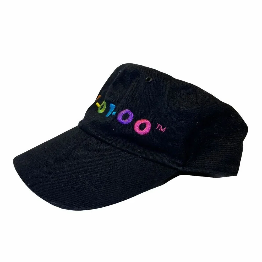 #4168 VTG Y2K 2000 embroidered Black baseball cap